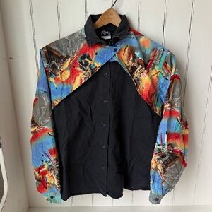 Roper Vintage Black & Patterned Button Down